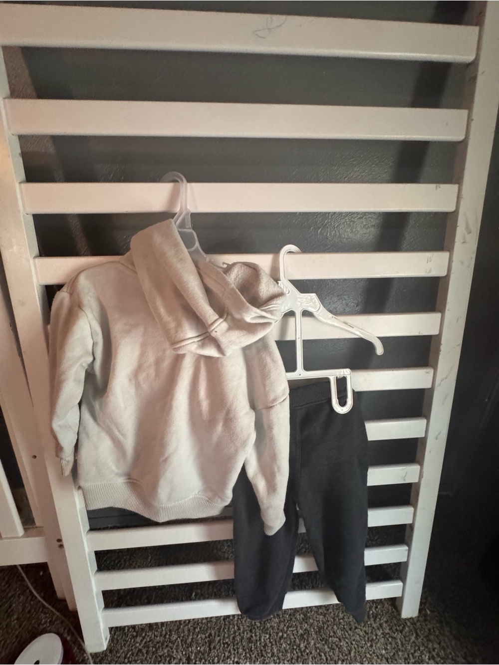 Calvin Klein Jeans Cream Hoodie with Black Jogger Set - Kids - Picture 4 of 4